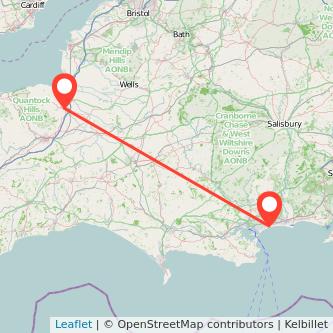 Bridgwater Bournemouth bus map