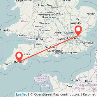 Brentwood Plymouth train map