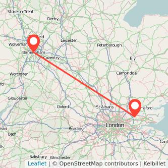 Brentwood Birmingham train map