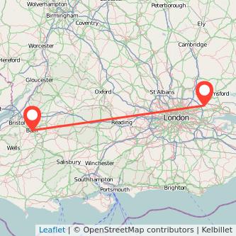Brentwood Bath train map