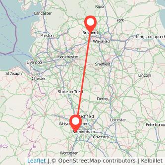 Bradford Cradley Heath train map