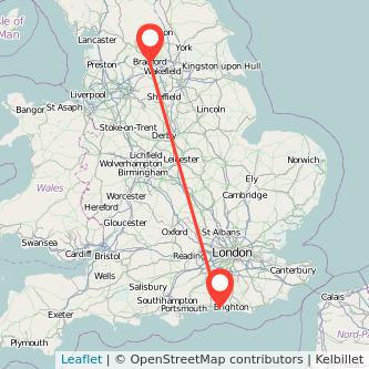 Bradford Worthing train map