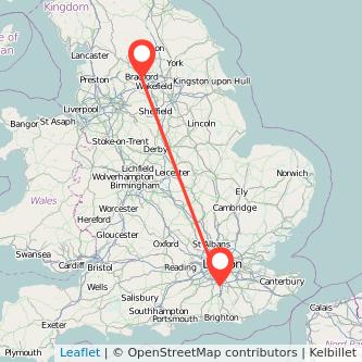 Bradford Redhill bus map