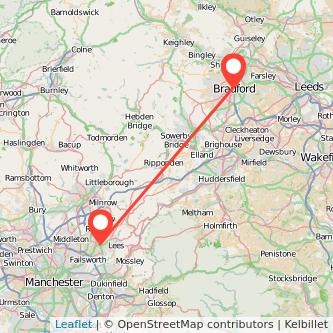 Bradford Oldham train map