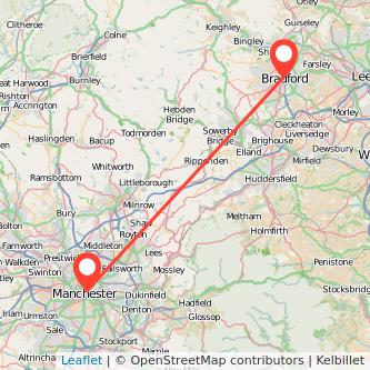 Bradford Manchester train map