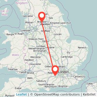 Bradford Camberley train map