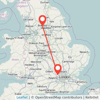 Bradford Beaconsfield train map