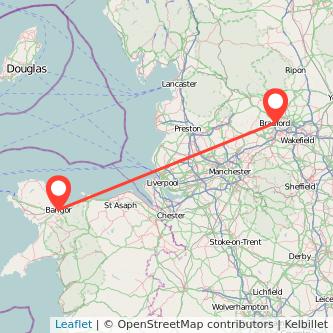 Bradford Bangor train map