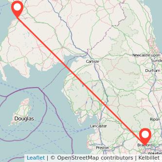 Bradford Ayr train map