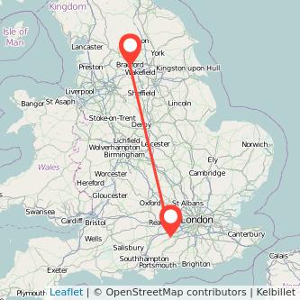 Bradford Aldershot bus map