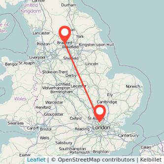 Bradford High Barnet bus map