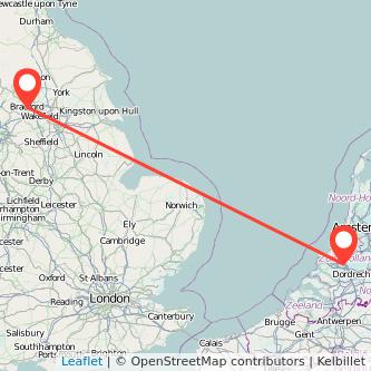 Bradford Rotterdam train map