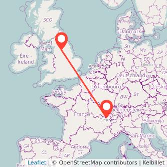 Bradford Geneva train map