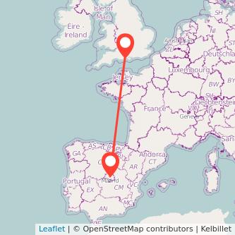 Bournemouth Madrid train map