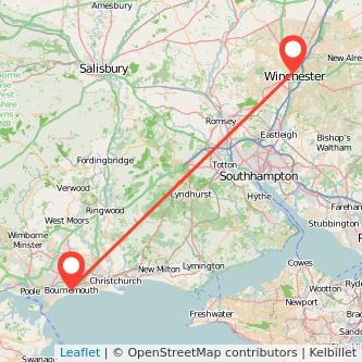 Bournemouth Winchester train map