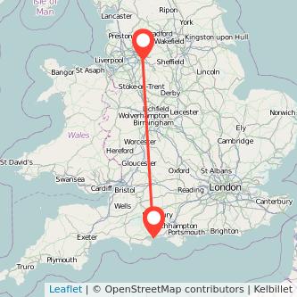 Bournemouth Stockport train map