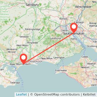 Bournemouth Southampton bus map