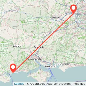 Bournemouth Slough train map