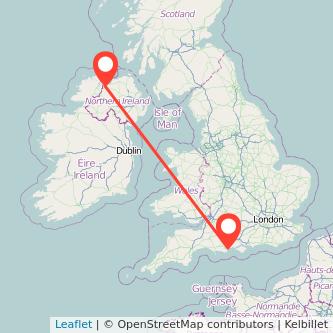 Bournemouth Derry flight map