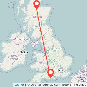 Bournemouth Inverness flight map
