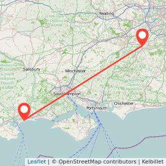Bournemouth Guildford train map