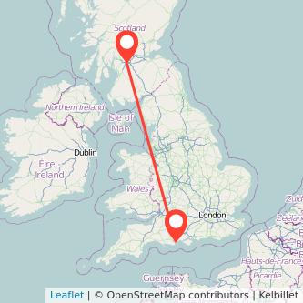 Bournemouth Glasgow train map