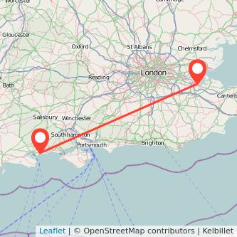 Bournemouth Gillingham train map