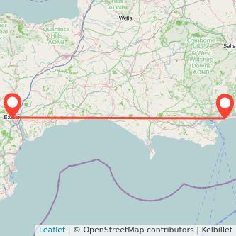 Bournemouth Exeter train map