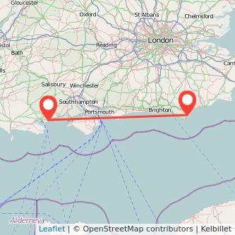 Bournemouth Eastbourne train map