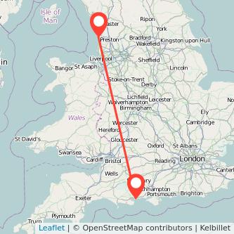 Bournemouth Blackpool train map