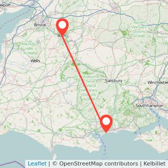 Bournemouth Bath bus map