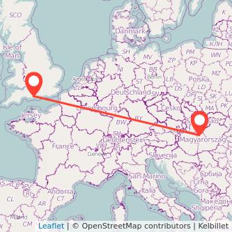 Bournemouth Budapest train map