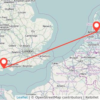 Bournemouth Amsterdam train map