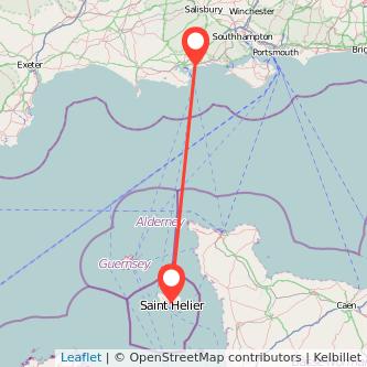 Bournemouth Jersey flight map