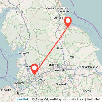 Bolton Middlesbrough bus map
