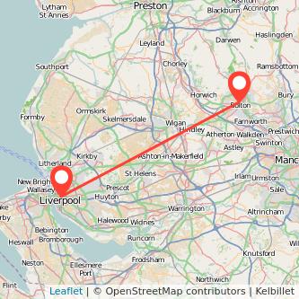 Bolton Liverpool train map