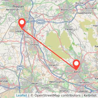 Bolton Leyland train map