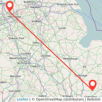 Bolton Braintree bus map