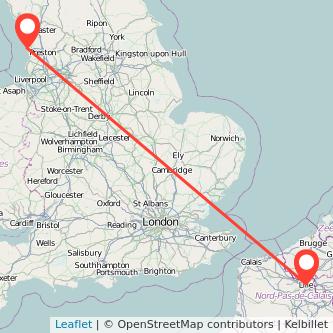 Blackpool Lille bus map