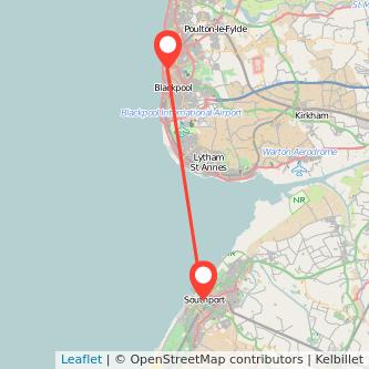 Blackpool Southport bus map