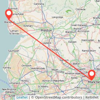 Blackpool Salford train map