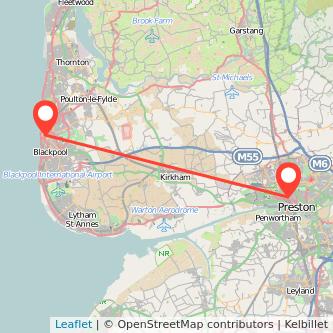 Blackpool Preston bus map