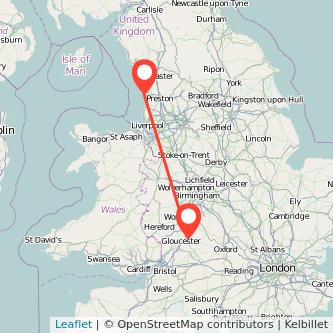 Blackpool Cheltenham train map