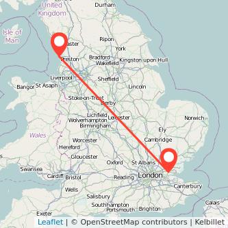 Blackpool Basildon train map