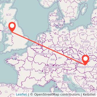 Blackpool Budapest train map