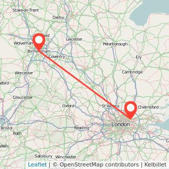 Birmingham Ilford train map