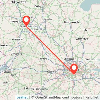 Birmingham Mitcham train map