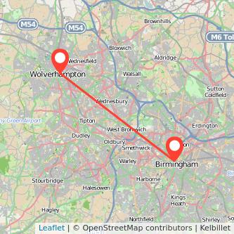 Birmingham Wolverhampton train map