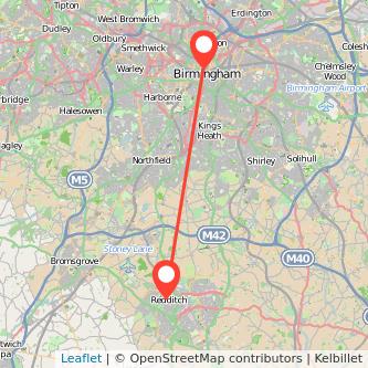 Birmingham Redditch bus map