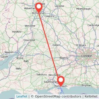 Birmingham Portsmouth train map